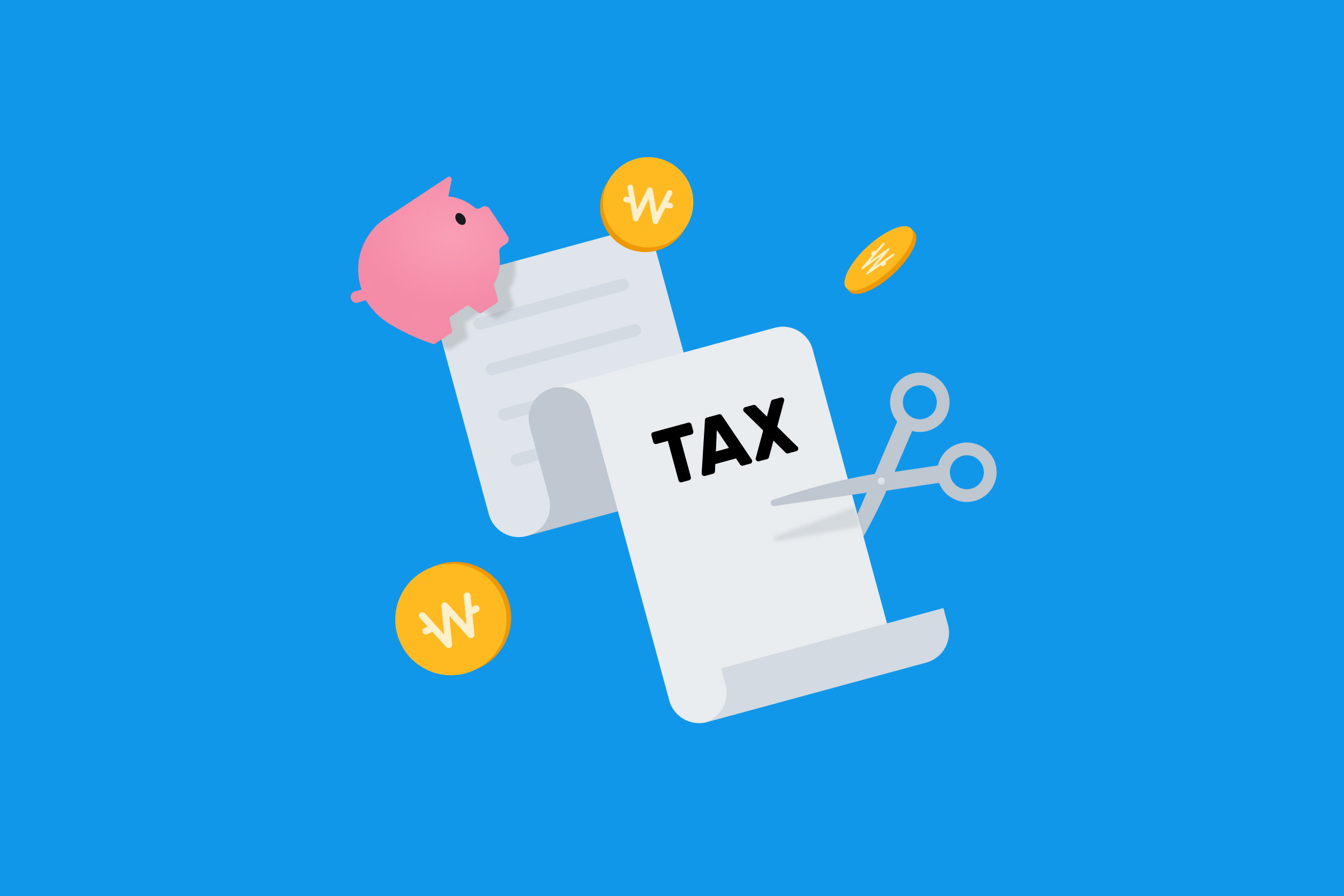 연금저축을 통해 세액공제 혜택을 받아 절세를 하는 듯한 이미지