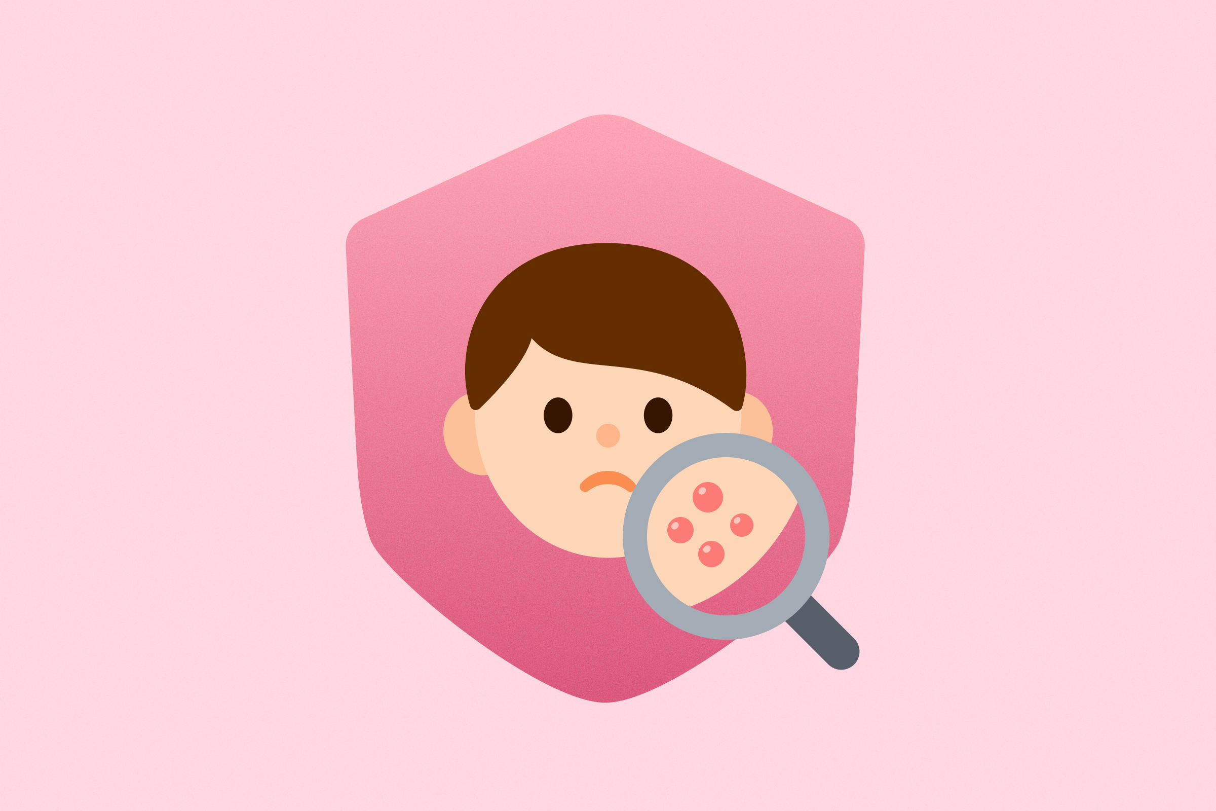 대상포진으로 인하여 걱정하는 이미지